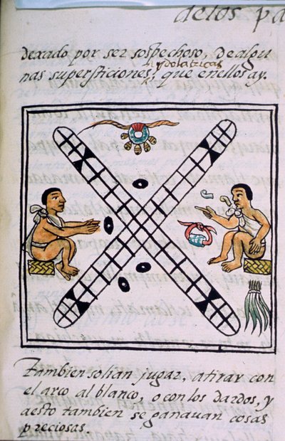 Aztec Men Gambling Patoli, from the 